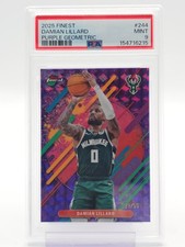 DAMIAN LILLARD 2025-26 TOPPS FINEST PURPLE GEOMETRIC /50 #244 PSA 9 Q2754