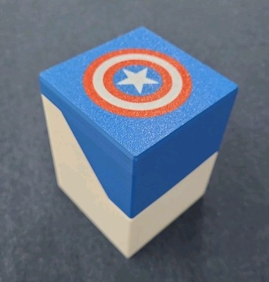 CAPTAIN AMERICA Deck Box Holds 100 Sleeved Cards - Custom - Magic MTG Marvel