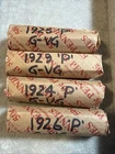 Lot of 4 Wheat Cent Rolls Penny Rolls All Good To Very Good 1924 1925 1926 1929