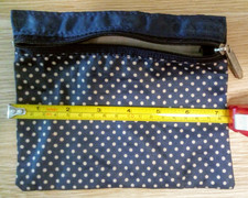 Lesportsac Navy Blue White Polka Dot Pouch Y2K