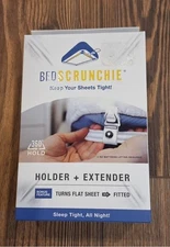 NEW! BED SCRUNCHIE Sheet Holder Tightener Straps Gripper Clips, All Mattresses
