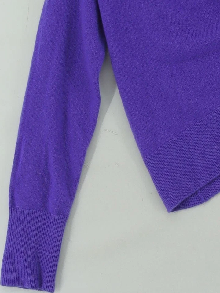 John Lewis Women's Jumper UK 8 Purple 100% Cashmere Roll Neck Pullover - Image 4 of 4