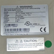 1PS Used For TECO JSDAP-20A Servo Driver Tested Free Shipping