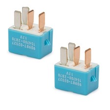 90987-02027 2 pcs 4 pin 12V AC Relay Air Conditioning Compatible Black