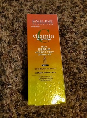 Eveline Vitamin C First Wrinkles Rich Serum Instant Glow & Fill Omega Acids 30ml