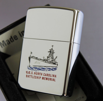 Zippo Lighter   USS North Carolina Battleship Memorial   Jahrgang 2007   A440/II