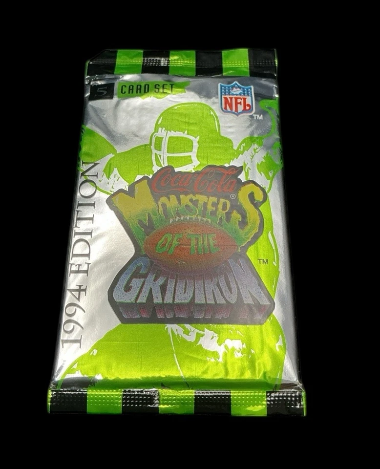 1994 Coca-Cola Monsters Of The Gridiron Unopened Factory Sealed 5 Cards / Lot 15 - Image 2 of 4