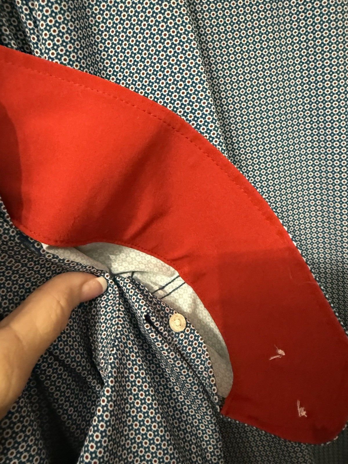 Murano Performance Long Sleeve Button Down Blue/W… - image 19