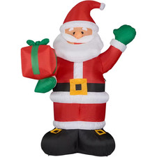 10 Ft. Santa Claus with Gift Bag Christmas Inflatable with Lights
