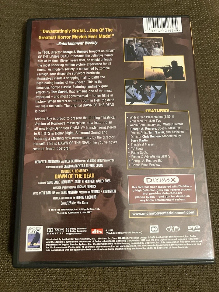 Dawn of the Dead (DVD, 1978) OOP Horror - Image 2 of 3