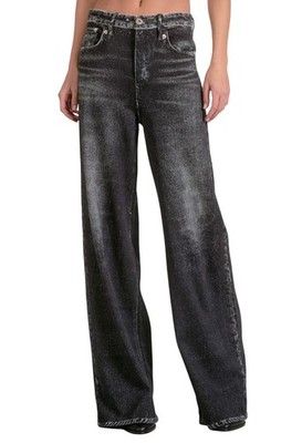 Elan Joy Faux Elastic Waist Band Jeans Grey Wash NWT - Size M
