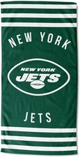 Toalla de playa unisex-adulto Northwest NFL New York Jets, 30" x 60", rayas