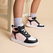 Youth High Top Basketball Shoes Girls Street Skateboard Shoes Fashion Sneakers