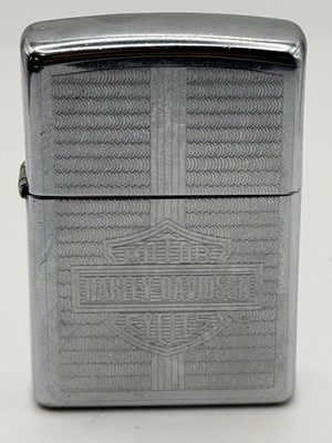 Vintage 2003 Harley Davidson Coiled Bar & Shield HP Chrome Zippo Lighter ***READ