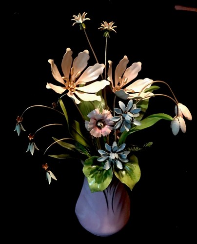 Imperial Palace Bouquet Pink Flower Vase House Igor Carl Faberge Franklin Mint - Picture 6 of 18
