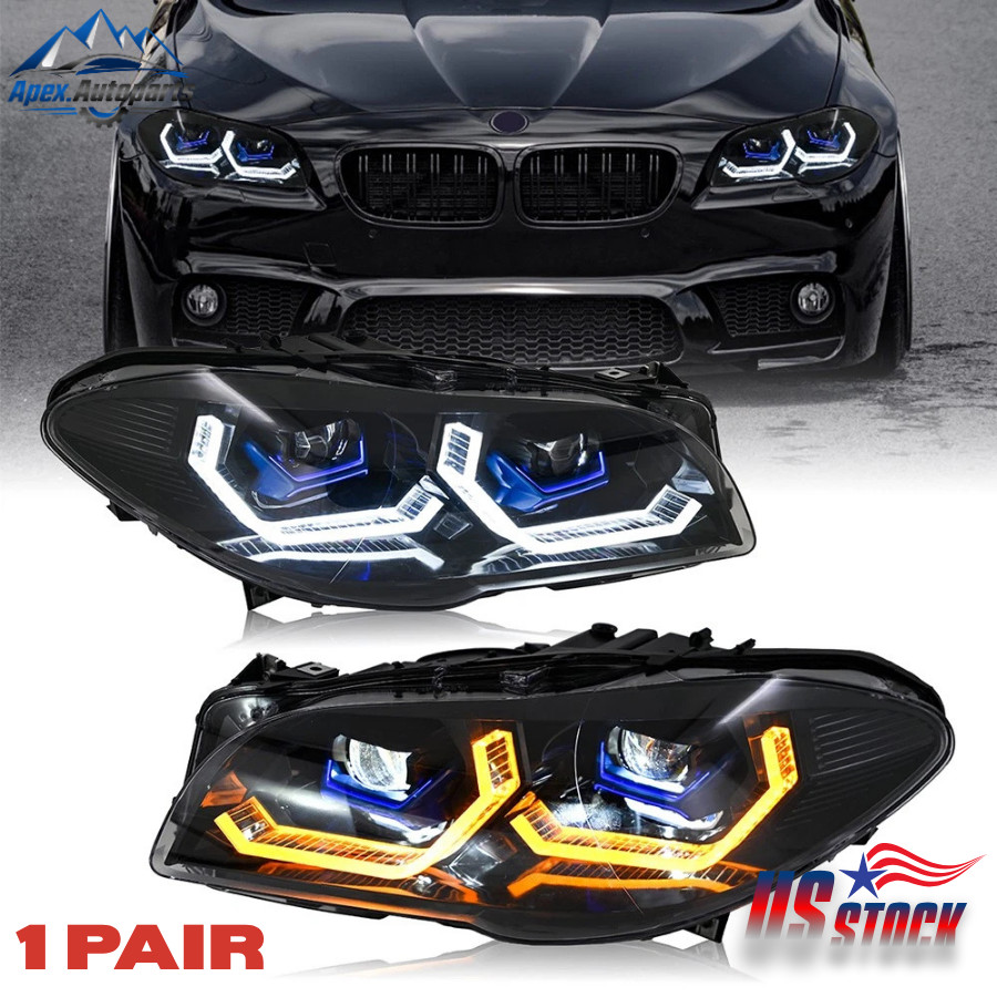 LH+RH LED HEADLIGHTS ASSEMBLY FOR BMW 5 SERIES F10 F11 2010-2013 XENON W/AFS NEW