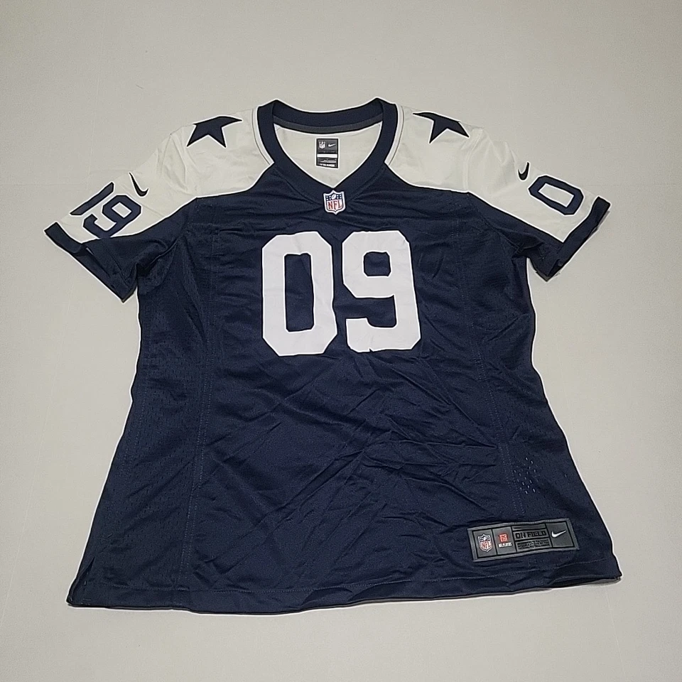 Camiseta de los Dallas Cowboys para mujer grande #9 NFL Nike personalizada jugadores en el campo adulto Foto 2 de 4