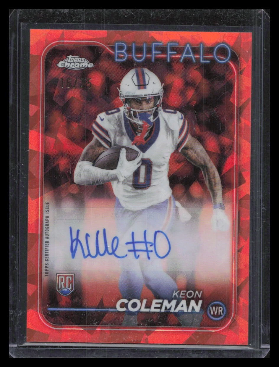 2024 Topps Chrome Sapphire - Rookies Auto Orange #RA-KCO Keon Coleman #/25
