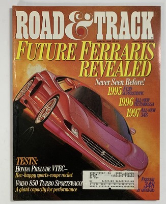 Road & Track Magazine March 1994 Future Ferraris Revealed
