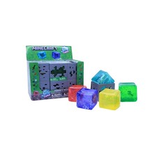 Minecraft Jelly Cubes with Display Case Lot Of 12 SQUISHY like NeeDoh NEW Sealed
