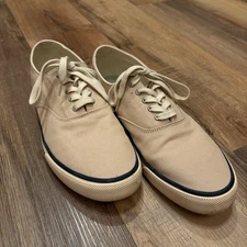 Sperry Top-Sider Shoes Mens 11.5 Beige CVO Lace Up Casual Formal Preppy Sneaker