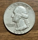 New Listing1957 P Silver HIGHER GRADE XF+ Washington Quarter Free Shipping