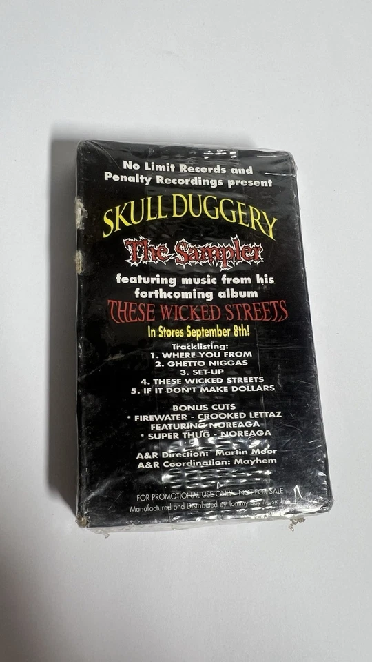 Skull Duggery These Wicked Streets Cassette Tape Sampler Unopened Rare NOLA Rap - Image 2 of 4