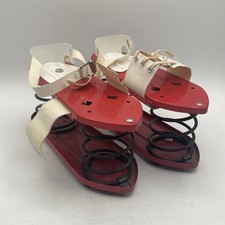 Vintage Satellite Jumping Shoes Moon Shoes 1960s Red Metal Spring Toy Rapco
