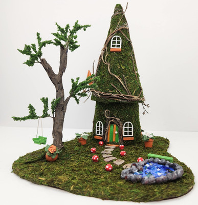 Fairy Garden House Gnome Fairies Pixies Handmade USA OOAK Miniature Diorama NEW