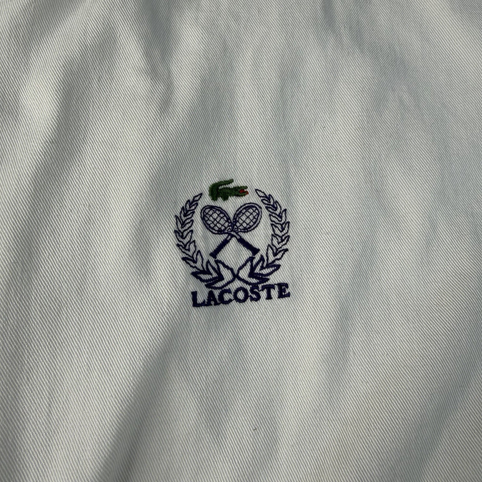 Vtg Izod Lacoste Herrington Jacket Men Large Tennis White Full Zip Bomber 90s thumbnail 5