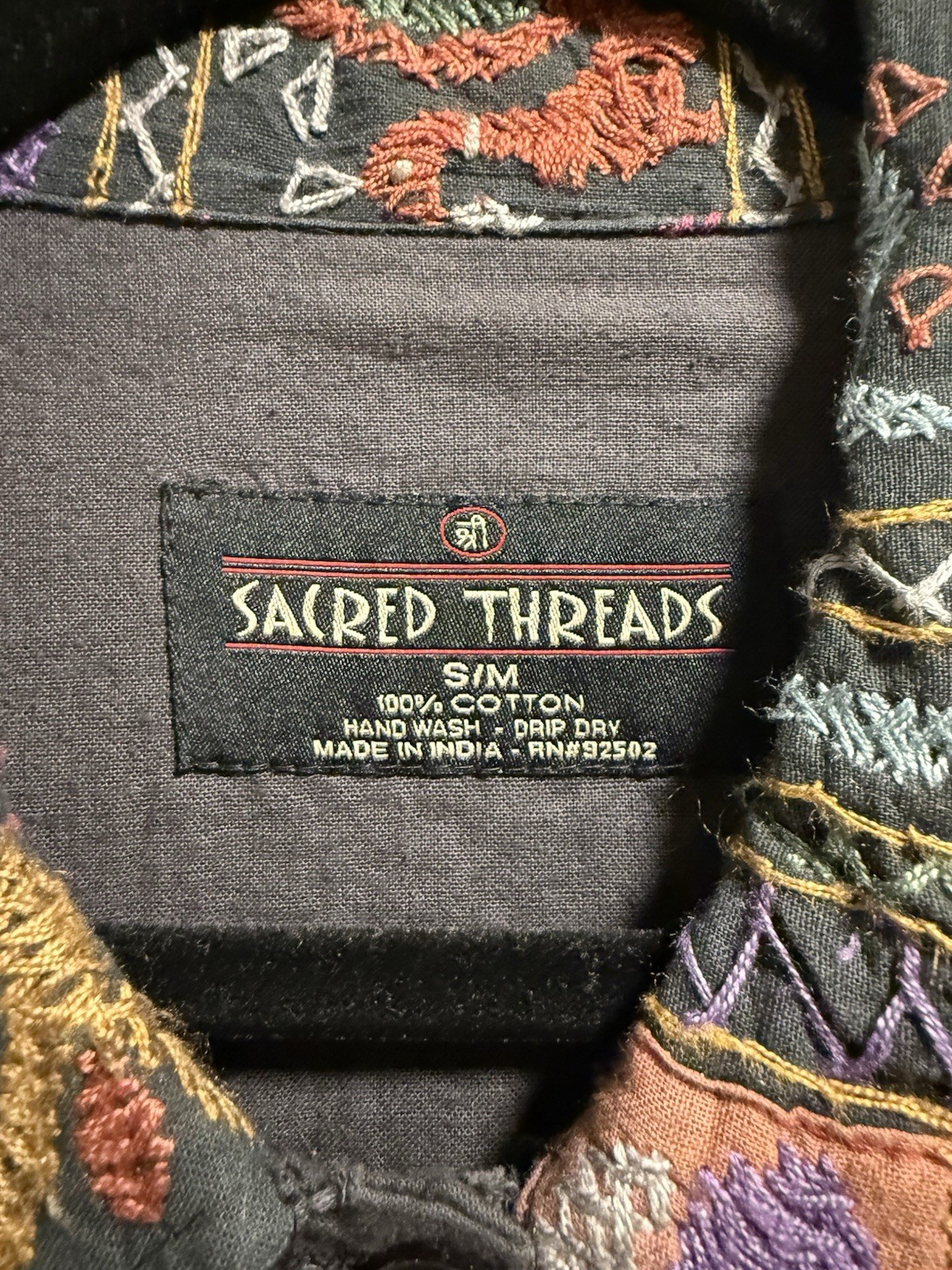 Sacred Threads Multicolor Embroidered Grey Jacket… - image 3