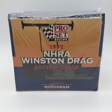 1992 PRO SET NHRA WINSTON DRAG RACING WAX BOX , FACTORY SEALED CONTAINS 36 PACKS