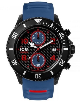 Ice-Watch ICE Chrono Carbon BIG BIG  Ø 50 XXL Chronograph Silikon blau Neu M12