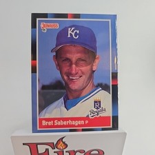 1988 Donruss - Bret Saberhagen #96 Upper Right Corner is Blue Kansas City Royals