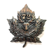 Canada WW1 CEF Collar Badge, The 72nd Battalion, Seaforth Highlanders