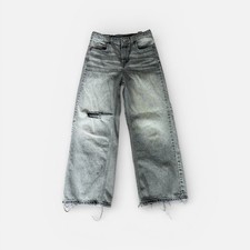 Zara Girls Wide Leg Gray Denim Jeans size 11-12