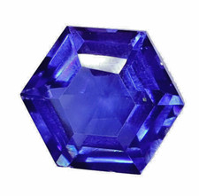 Gemma sciolta 8,57 ct tanzanite naturale certificata tanzanite taglio esagona...
