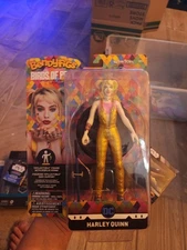 DC Comics HARLEY QUINN 7.5” Figure w/Display Stand Bendyfigs Noble Collection