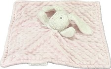 Blankets  Beyond Bunny Lovey Plush Baby Security Blanket Pink White Minky Dot
