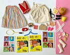 Vtg Barbie Skipper Tutti Lot Holland boots booklets wig knitting nurse gloves