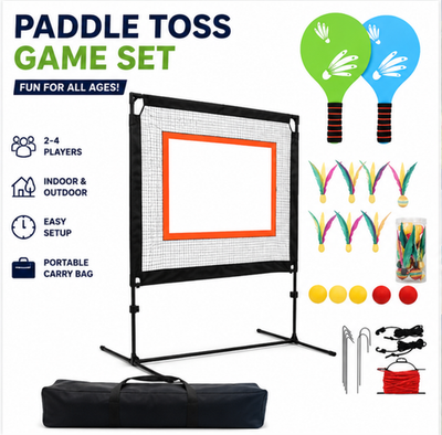 #ad Portable Paddle Toss Game Set Outdoor Backyard Beach Lawn Target Game Kids Adult $78.75