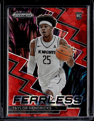 2023 Prizm Draft Picks #2 Taylor Hendricks RC Fearless Red Cracked Ice NM-MINT++
