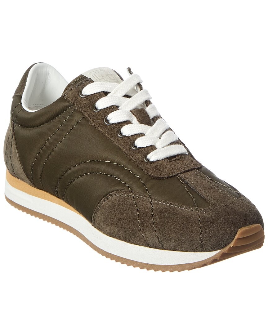Toteme Sport Suede-Trim Sneaker Women's Green 37