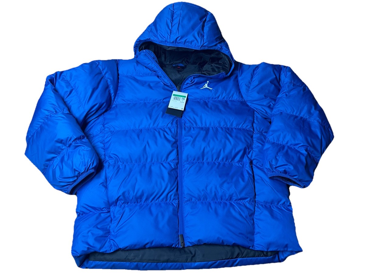 Nike Jordan Brooklyn men's puffer jacket Sz XL Royal Blue FV7317