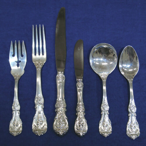 Reed & Barton Francis I 89pcs Silverware 6-Pc Lunch Size Setting Service for 12 - Afbeelding 1 van 9