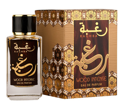 Raghba Wood Intense by Lattafa perfume for unisex  EDP 3.3 / 3.4 oz New in Box