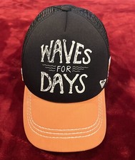 Roxy   Waves for Days  Trucker Cap/Hat With Black Mesh  Adjustable Snap Back