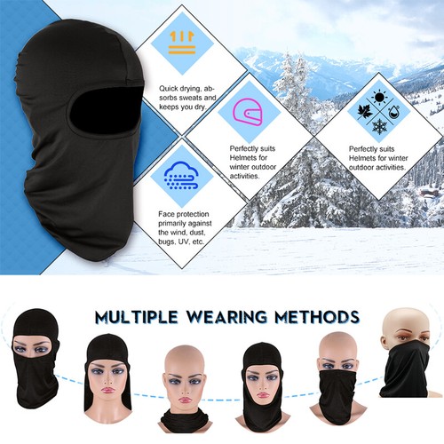 Lycra Hunting Balaclava Full Face Cover Shield Neck Tube Scarves Headwear Hats - Picture 12 of 33