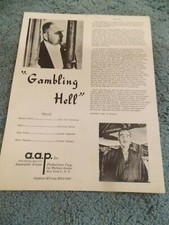 GAMBLING HELL(1942)ERIC VON STROHEIM ORIGINAL PRESS SHEET RARE!!!