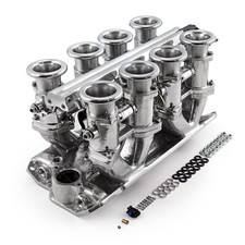 Chevy Sbc 350 Downdraft Efi Stack Intake Manifold System Complete Polished